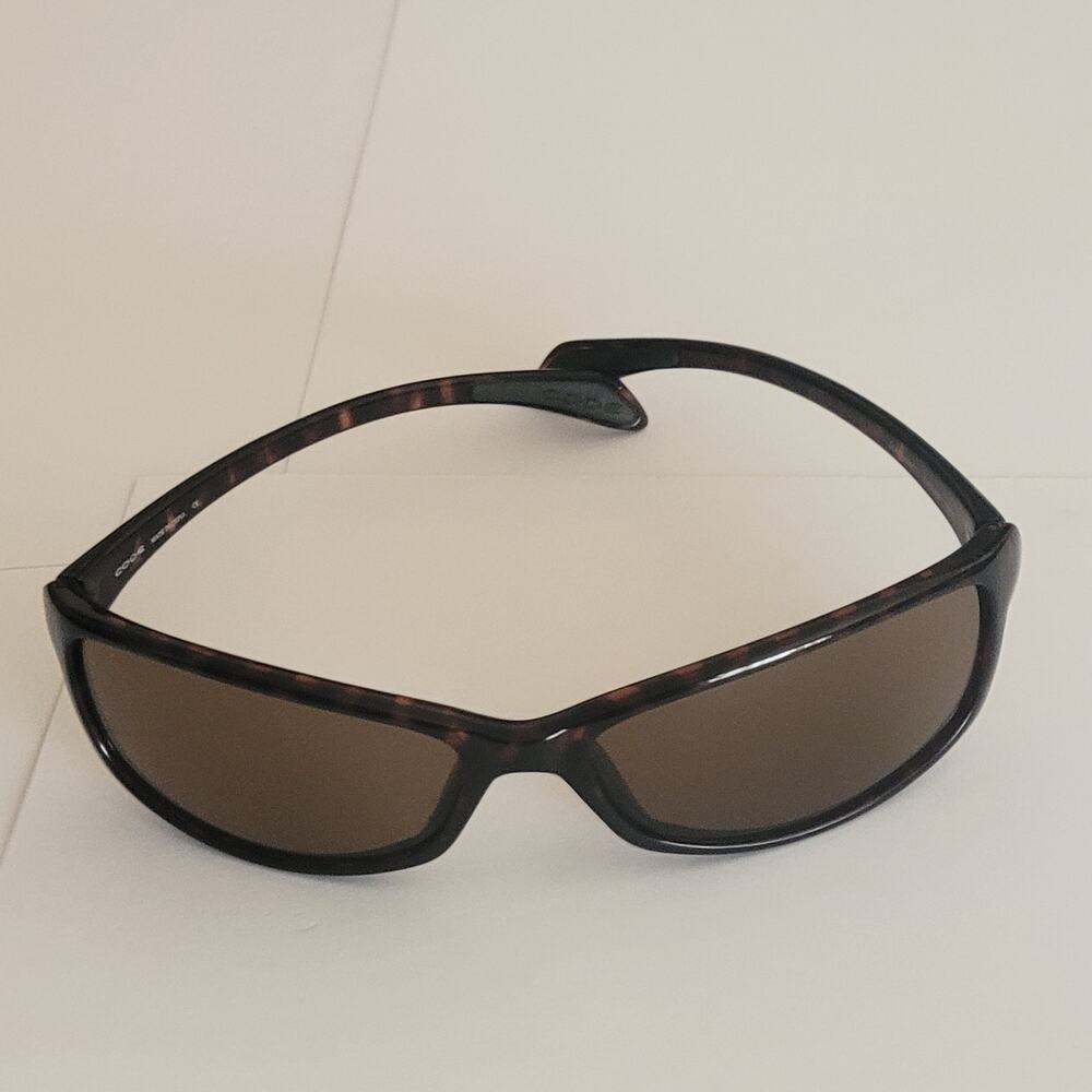 Vintage CODE STREET Sunglasses Tortoise Brown Wrap Sport Y2K 61-16 120